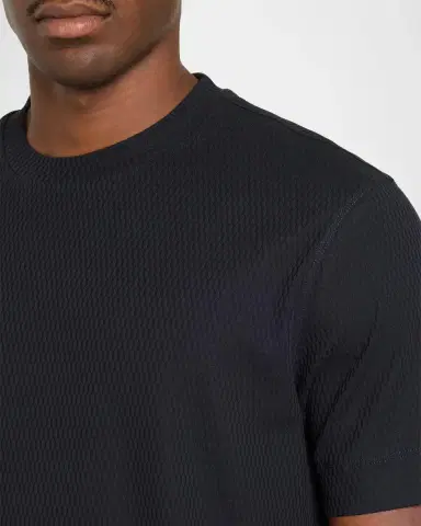 Emporio Armani Men's Geometric Jacquard Crewneck T-Shirt | Thumbnail 5