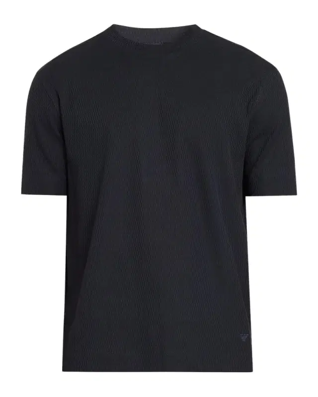 Emporio Armani Men's Geometric Jacquard Crewneck T-Shirt