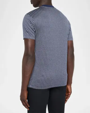 Emporio Armani Men's Contrast Triangle Crewneck T-Shirt | Thumbnail 3
