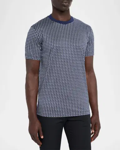 Emporio Armani Men's Contrast Triangle Crewneck T-Shirt | Thumbnail 4