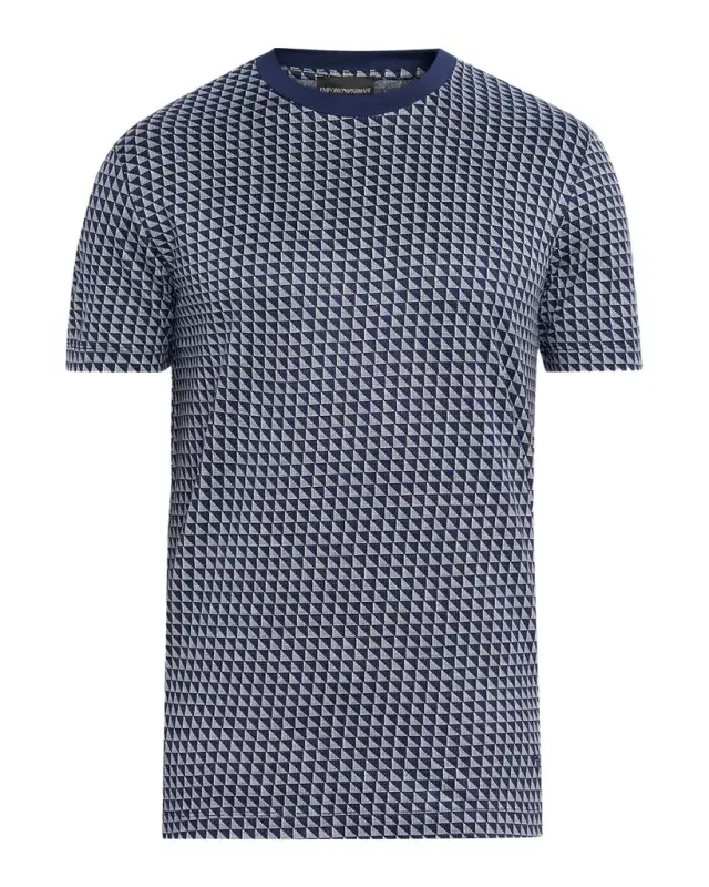 Emporio Armani Men's Contrast Triangle Crewneck T-Shirt
