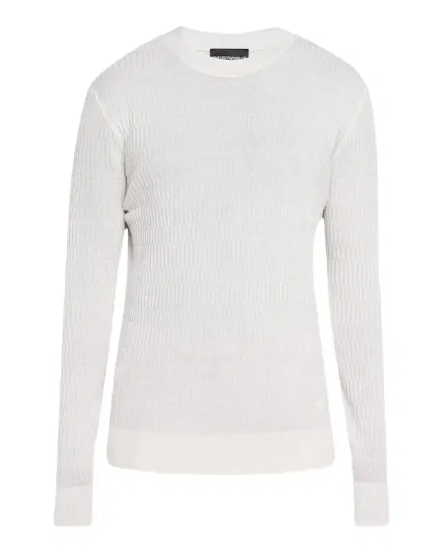 Emporio Armani Men's Wool Bar-Stitched Crewneck Sweater