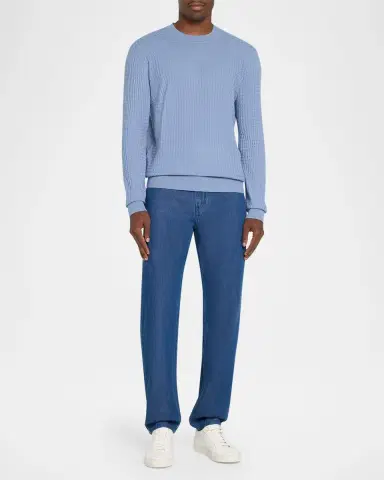Emporio Armani Men's Medium-Wash Denim Straight-Leg Jeans | Thumbnail 2 Emporio Armani Men's Medium-Wash Denim Straight-Leg Jeans | Thumbnail 2