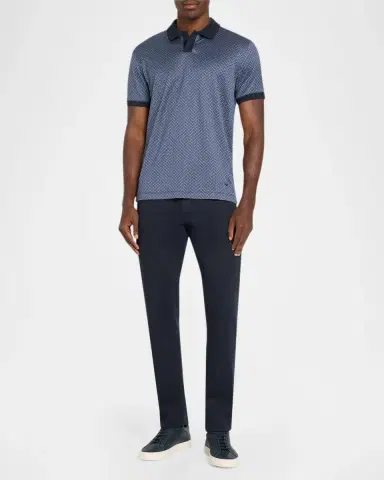 Emporio Armani Men's Stacked Zigzag Polo Shirt | Thumbnail 2