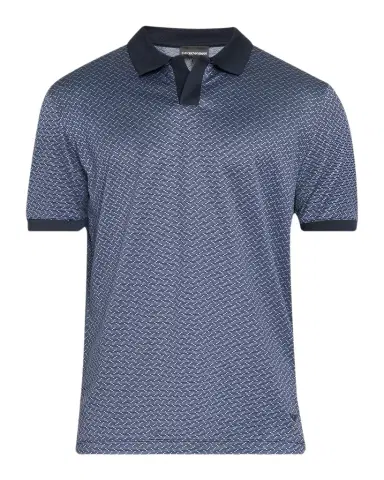 Emporio Armani Men's Stacked Zigzag Polo Shirt | Thumbnail 1