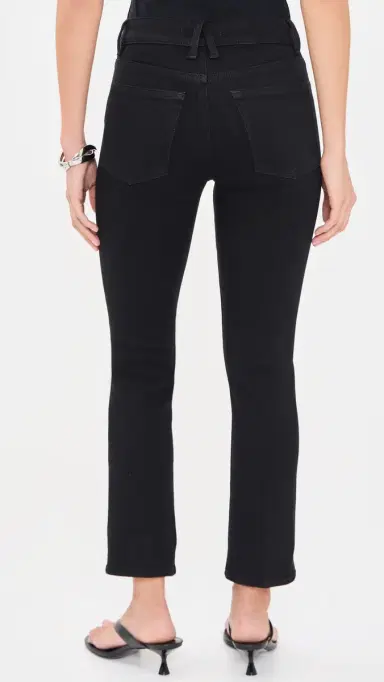 GOOD AMERICAN Soft Tech Good Legs Straight Jeans Black1 | Thumbnail 3