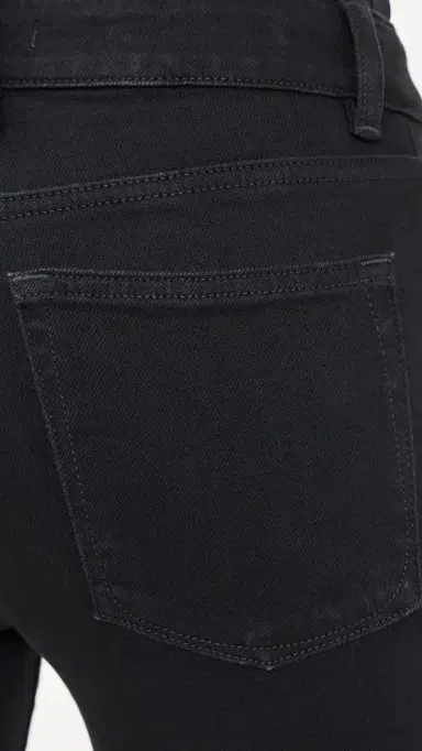 GOOD AMERICAN Soft Tech Good Legs Straight Jeans Black1 | Thumbnail 6