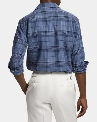 Ralph Lauren Purple Label Men's Plaid Flannel Shirt | Thumbnail 3