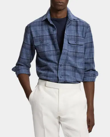 Ralph Lauren Purple Label Men's Plaid Flannel Shirt | Thumbnail 4
