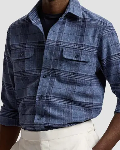 Ralph Lauren Purple Label Men's Plaid Flannel Shirt | Thumbnail 5