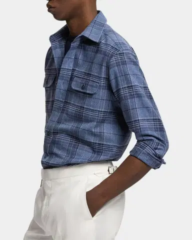 Ralph Lauren Purple Label Men's Plaid Flannel Shirt | Thumbnail 6