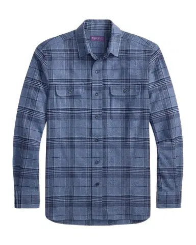 Ralph Lauren Purple Label Men's Plaid Flannel Shirt | Thumbnail 1
