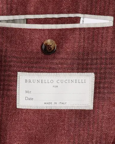Brunello Cucinelli Men's Plaid Wool-Cashmere Single-Breasted Sport Coat | Thumbnail 6 Brunello Cucinelli Men's Plaid Wool-Cashmere Single-Breasted Sport Coat | Thumbnail 6