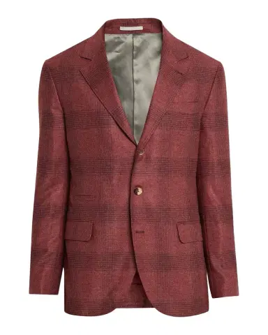 Brunello Cucinelli Men's Plaid Wool-Cashmere Single-Breasted Sport Coat | Thumbnail 1 Brunello Cucinelli Men's Plaid Wool-Cashmere Single-Breasted Sport Coat | Thumbnail 1
