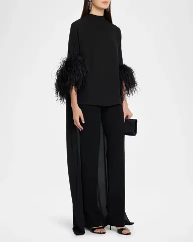 Lapointe Fringed High-Low Top | Thumbnail 4 Lapointe Fringed High-Low Top | Thumbnail 4
