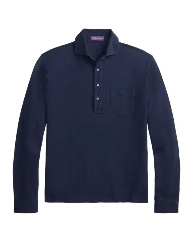 Ralph Lauren Purple Label Men's Washed Piqué Polo Shirt