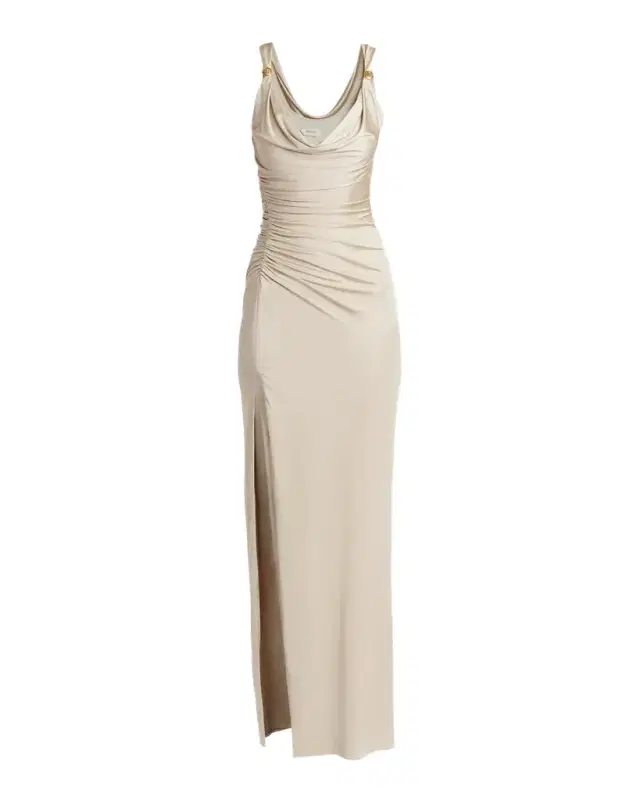 Versace Draped Sleeveless Gown