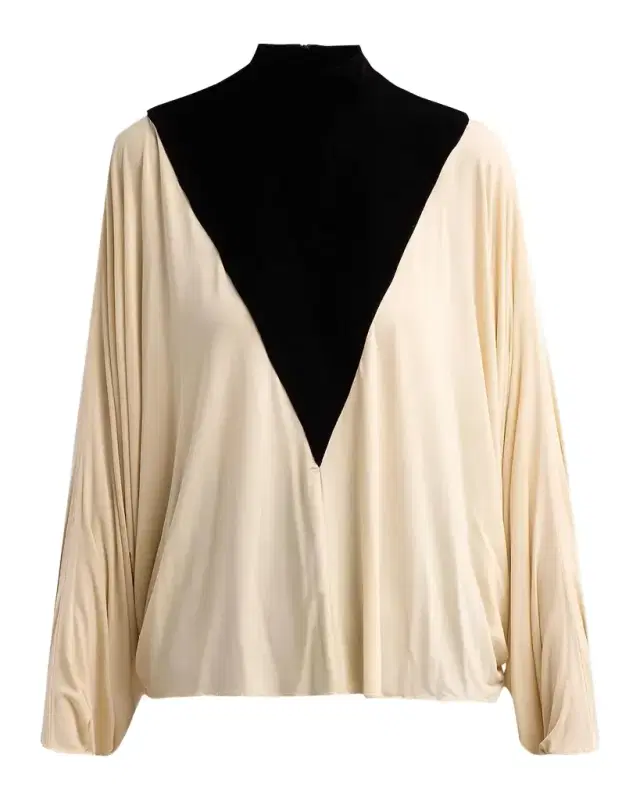 Zimmermann Valiant Velvet & Jersey Batwing Top