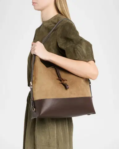 Tod 's T Timeless Suede & Leather Shoulder Bag | Thumbnail 2
