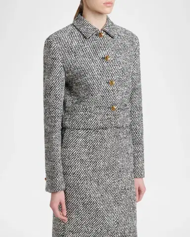Versace Boucle Tweed Informal Lady Jacket | Thumbnail 4 Versace Boucle Tweed Informal Lady Jacket | Thumbnail 4