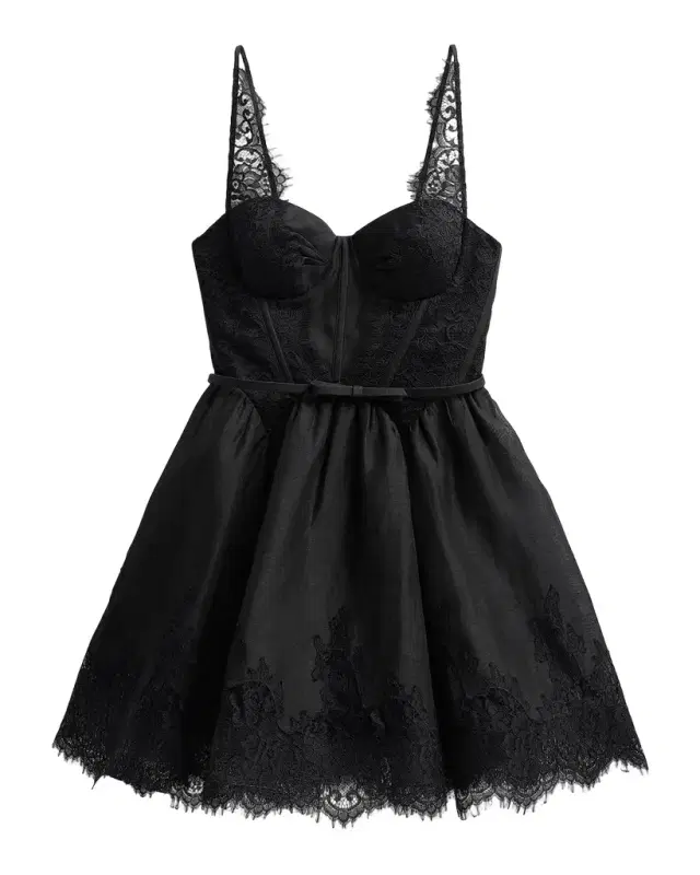 Zimmermann Valiant Lace-Trim Mini Dress