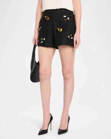 Libertine Buzz Off Linen Sailor Shorts | Thumbnail 4