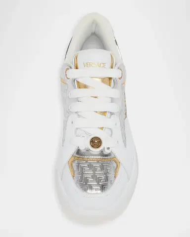 Versace Laminated Leather Sneakers | Thumbnail 4 Versace Laminated Leather Sneakers | Thumbnail 4