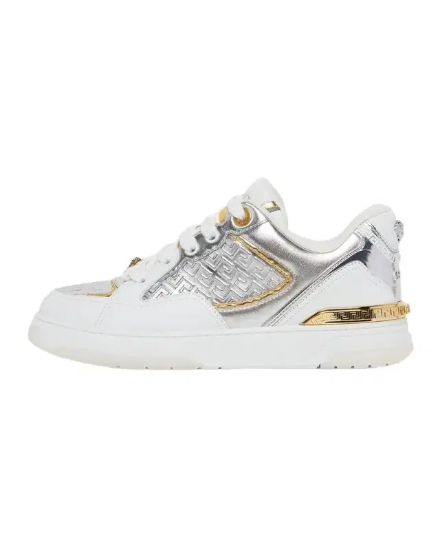 Versace Laminated Leather Sneakers