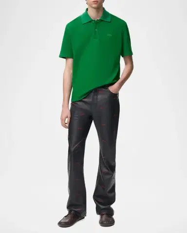 Loewe Men's Cotton Pique Polo Shirt | Thumbnail 2 Loewe Men's Cotton Pique Polo Shirt | Thumbnail 2