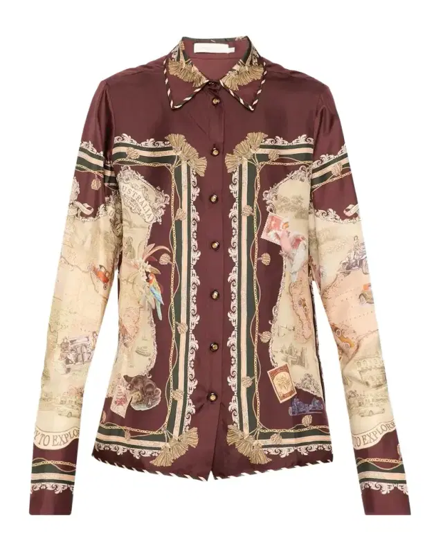 Zimmermann Valiant Silk Twill Shirt
