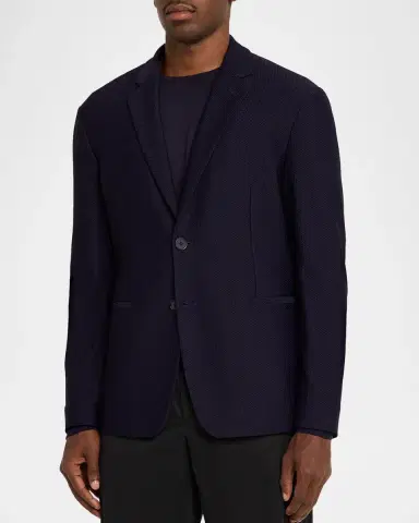 Giorgio Armani Men's Rice Stitch Two-Button Jacket | Thumbnail 4