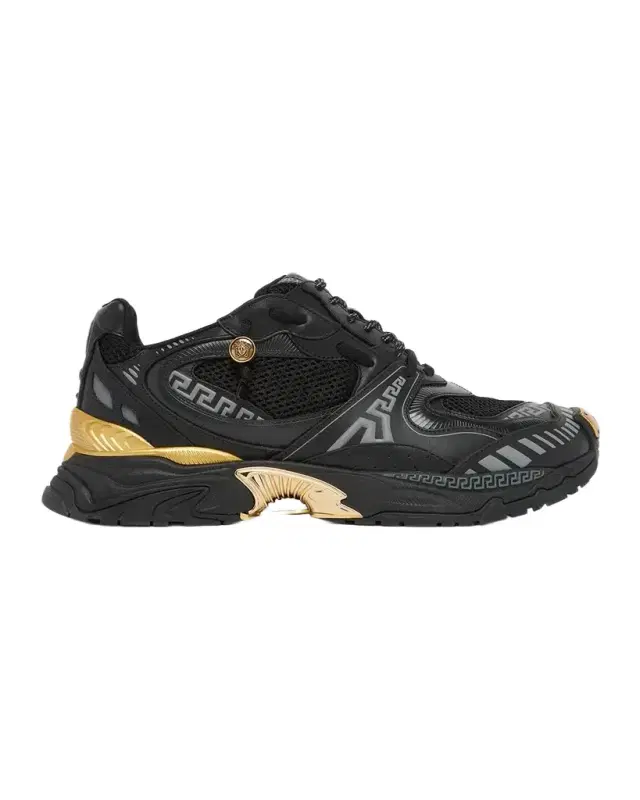 Versace Men's La Greca Leather & Mesh Low-Top Sneakers