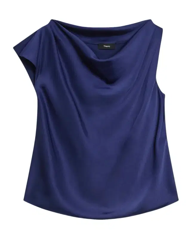 Theory Cowlneck Satin Blouse