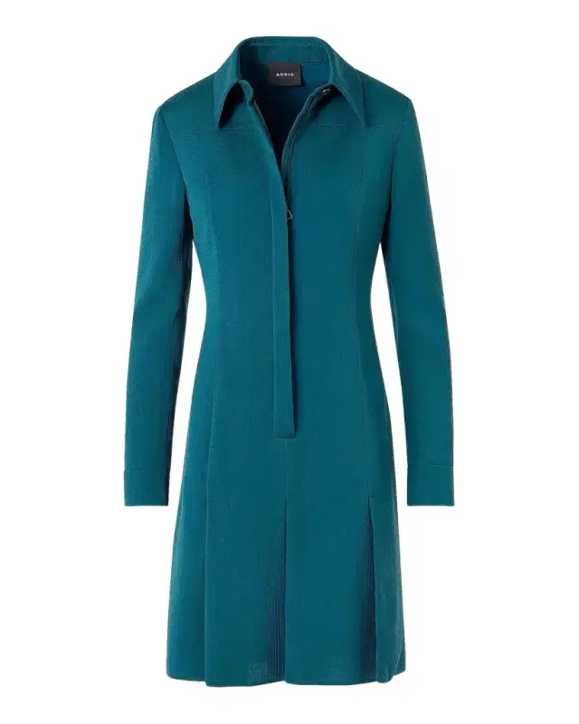Akris Cotton-Silk Seersucker Shirtdress