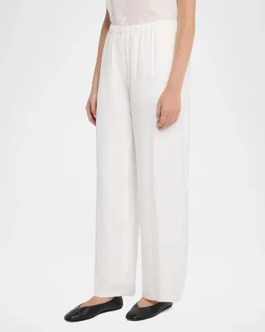 Theory Flowy Silk Twill Pants | Thumbnail 4 Theory Flowy Silk Twill Pants | Thumbnail 4