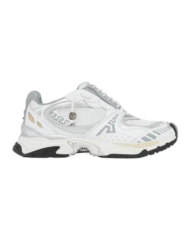 Versace Men's La Greca Leather & Mesh Low-Top Sneakers