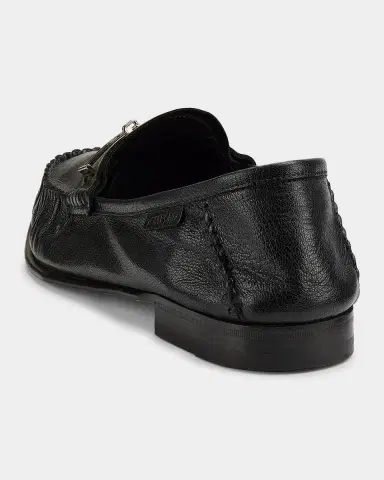 Tom Ford Men's Double T Hardware Leather Loafers | Thumbnail 2