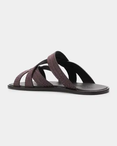 Manolo Blahnik Men's Marvin Leather Sandals | Thumbnail 2