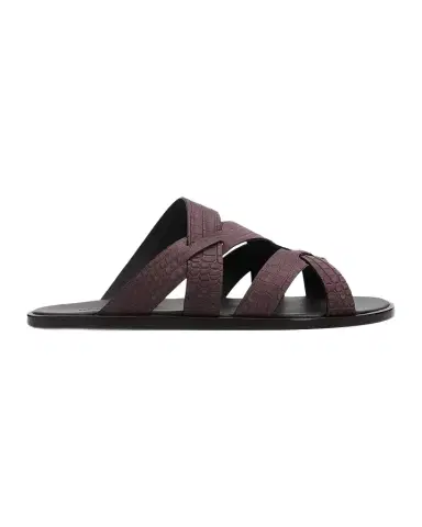 Manolo Blahnik Men's Marvin Leather Sandals | Thumbnail 1