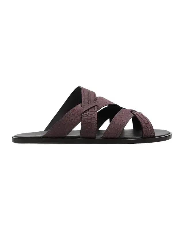 Manolo Blahnik Men's Marvin Leather Sandals