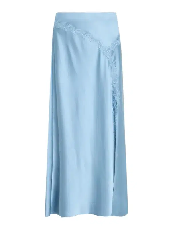 TANYA TAYLOR Bethany Lace-Trim Satin Midi Skirt