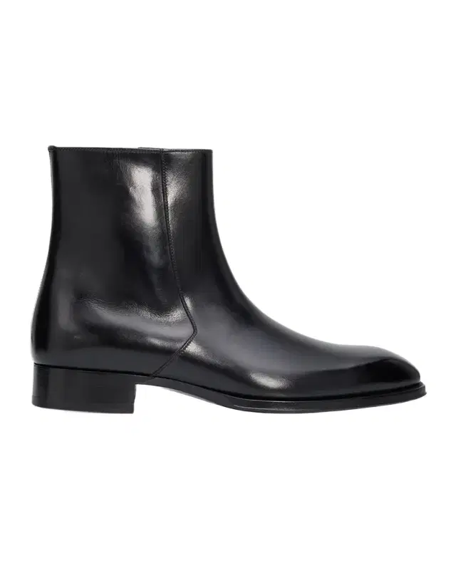 Tom Ford Men's Elkan Burnished Leather Zipped Ankle Boots