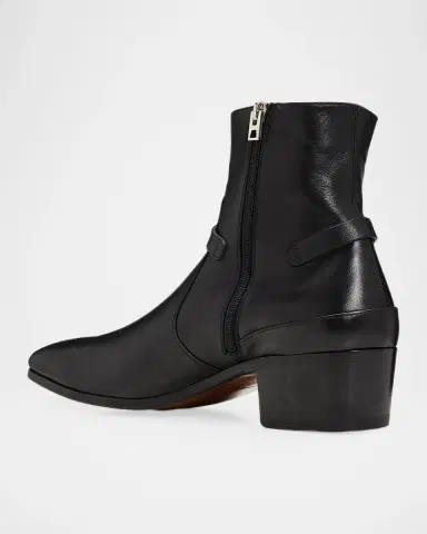Tom Ford Men's Leather Zipped Ankle Boots | Thumbnail 4