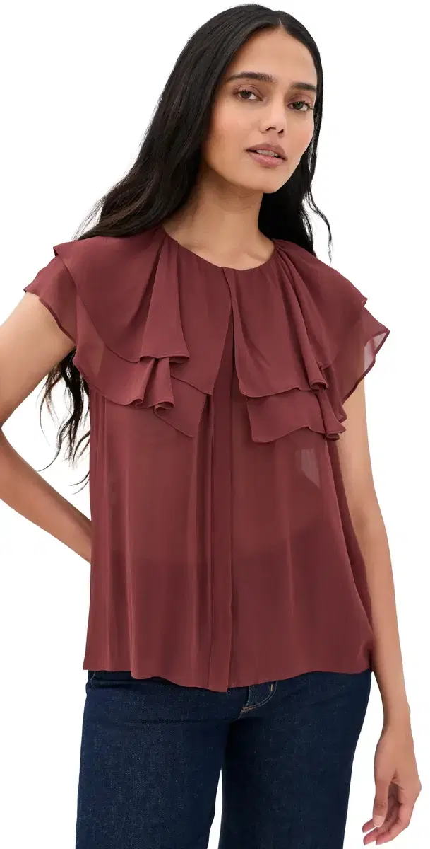 PAIGE ucia Blouse Garnet
