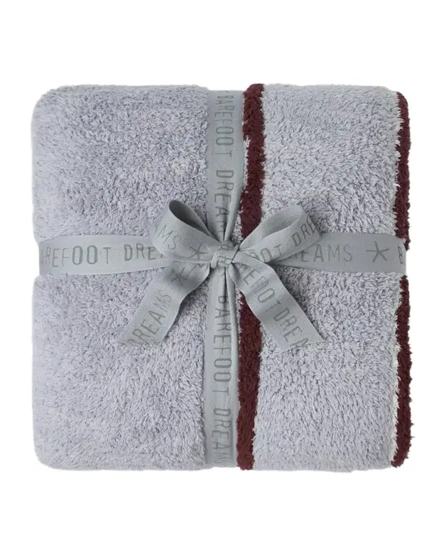 Barefoot Dreams CozyChic Belmar Border Throw, 54" x 72"