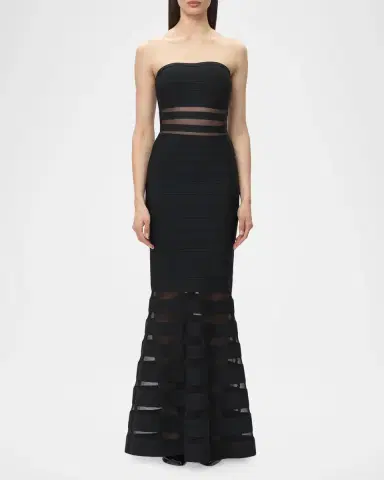 Hervé Léger The Kate Strapless Mermaid-Hem Gown | Thumbnail 2