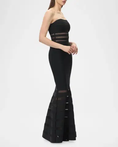 Hervé Léger The Kate Strapless Mermaid-Hem Gown | Thumbnail 5