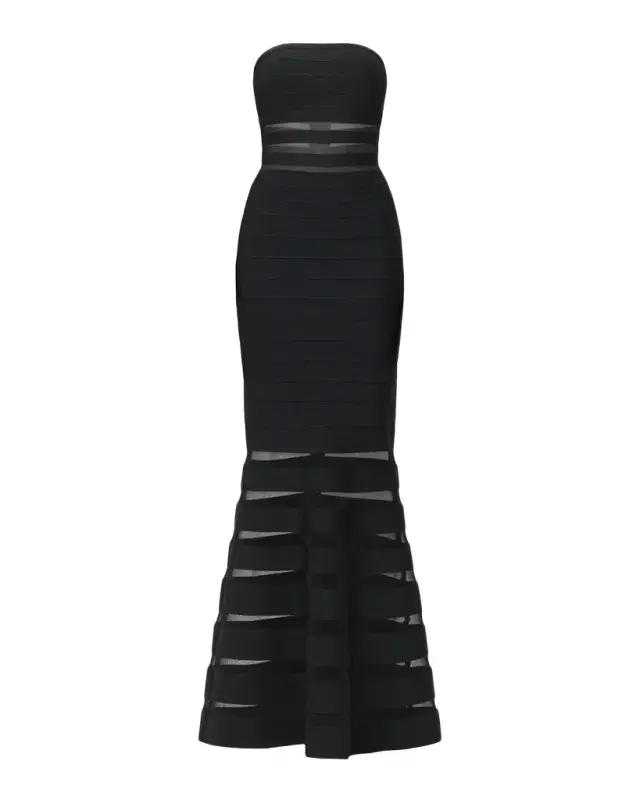 Hervé Léger The Kate Strapless Mermaid-Hem Gown