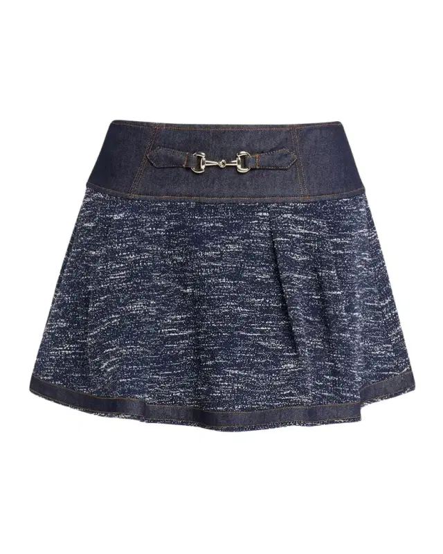 Ramy Brook Diana Denim Tweed Mini Skirt