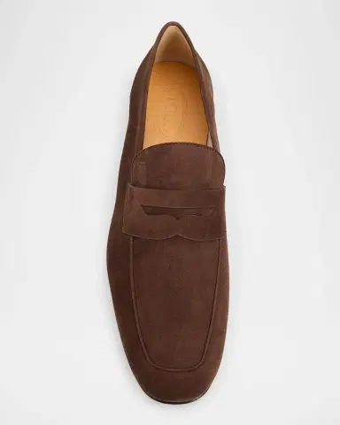Tod's Men's Mocassino Suede Penny Loafers | Thumbnail 6